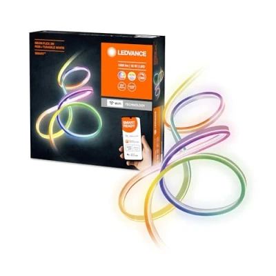 Imagen de LEDVANCE Smarter LED Lichtschlauch mit WiFi Technologie für Außen, 5 Meter Länge, flexibel und biegsam, Lichtfarbe änderbar (2700 6500K), RGB Farben änderbar, Schutzart IP44, SMART+ NEON FLEX RGBW