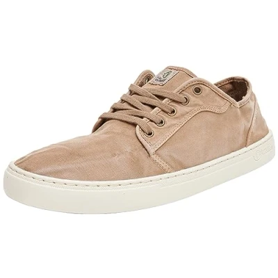 Imagen de Natural World Eco Zapatillas Hombre de algodón orgánico y Caucho 100% Ecológicas Color Beige 6602E