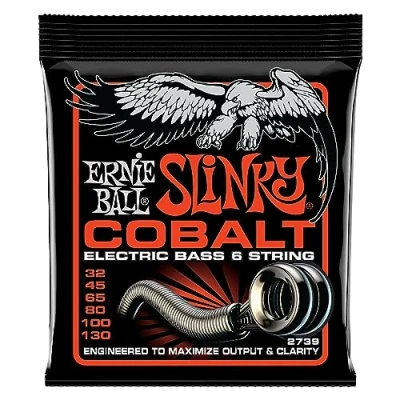 Imagen de Ernie Ball Cobalt Slinky 6 Cuerdas para bajo eléctrico, cobalto, calibre 32 130