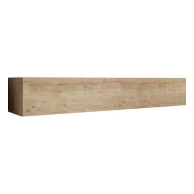 Imagen de MB Muebles Bonitos Mueble TV Colgante suspendido Color Roble Ancho 180 x Largo 30 Alto 40 cm 1 Puerta 3 Compartimentos de Salón Moderno Modelo Aitana M2