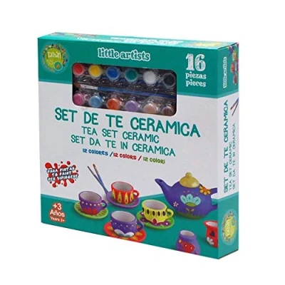 Imagen de Tachan Set de té cerámica Little Artists, Color surtido (CPA Toy Group 780DIY002)