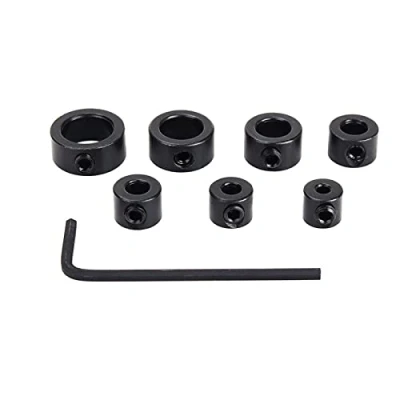 Imagen de Akozon Broca para trabajar la madera 8pcs Collar de parada profundidad Herramienta localización anillos Collares Anillo Posicionador + Llave hexagonal 3 12mm