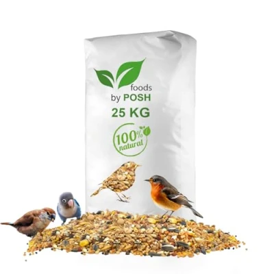 Imagen de 25 kg de alimento para pájaros, comida aves silvestres, 4 estaciones, mezcla premium (25 kg)