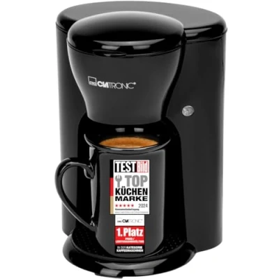 Imagen de Clatronic KA 3356 Cafetera eléctrica pequeña de Goteo automática, Capacidad 1 Taza café, 300 W, Cups, plástico, Negro