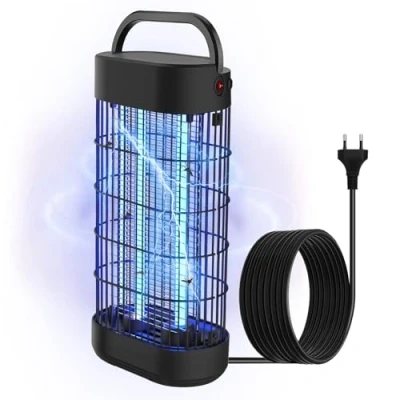 Imagen de Lampara Antimosquitos Electrico 22W, Efectivamente 100㎡ Luz UV Matainsectos Eléctrico No Tóxico Matamoscas para Interiores Trampa Mosquitos Dormitorio Cocina Patio