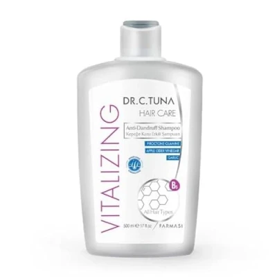 Imagen de Farmasi DR.C.TUNA Champú Vitalizing anti Caspa, Sin Siliconas, Parabenos, Gluten, Fórmula Vegana 500 ml