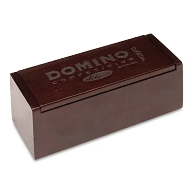 Imagen de Cayro Dominó + 6 Años Modelo de Competición con Caja Deluxe Madera Oscura Juego Clásico Mesa Niños y Adultos Ideal 2 a 4 Jugadores