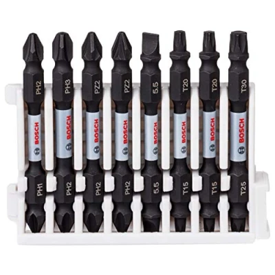 Imagen de Bosch Professional Set De 8 Puntas Atornillar Dobles Impact Control (Pick And Click, Accesorio Para Taladro Impacto)