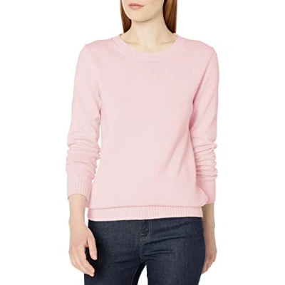 Imagen de Amazon Essentials Jersey en Algodón de Cuello Redondo (Disponible Tallas Grandes) Mujer, Rosa Claro, 4XL Grande