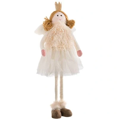 Imagen de WeRChristmas Figura de Hada navideña con Patas Ajustables, Multicolor, 40 70 cm