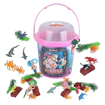 Imagen de WILD REPUBLIC Bote Cubo Decorado con Figuras variadas en plastico. 20cm (22219), Multicolor (1) , color/modelo surtido