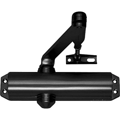 Imagen de Tesa Assa Abloy DC120 9005 Cierrapuertas Brazo Articulado Para Puertas Negro Sin Retenedor