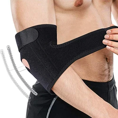 Imagen de Haofy Codera Soportes Deportivas, Tendinitis para Artritis con Ajustable Dobles de Resortes Compresión Codo Esguince Artritis, golfista Tenista Aliviar los dolor, talla única