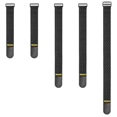 Imagen de Cinchas Elásticas Trilancer con Tiras Antideslizantes,Conjunto de 3 Tamaños Correas Multiusos Textiles Autoadherentes para Alargadores, Cables, Mangueras, Bicicletas, RV, o la Organización Garajed