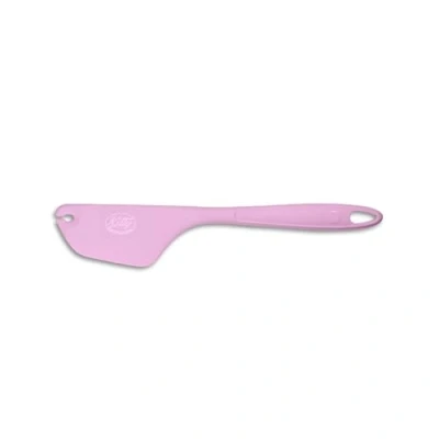 Imagen de Kitty Professional Raspador 2 en 1 con diseño para porcionar y limpiar fácilmente de acero inoxidable silicona libre BPA, espátula cortador masa (Rosé)