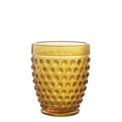 Imagen de DRW Set de 6 Vasos Cristal 300ml en Mostaza. Medidas: 300 ml