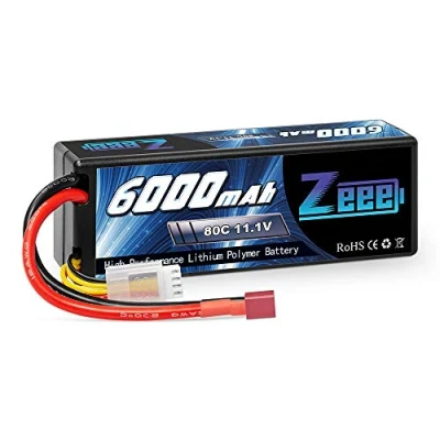Imagen de Zeee 3S Lipo RC Batería 11.1V 80C 6000mAh con Conector en T para 1/8 and 1/10 Vehículos Coche Buggy Truggy Avión UAV Drone FPV.