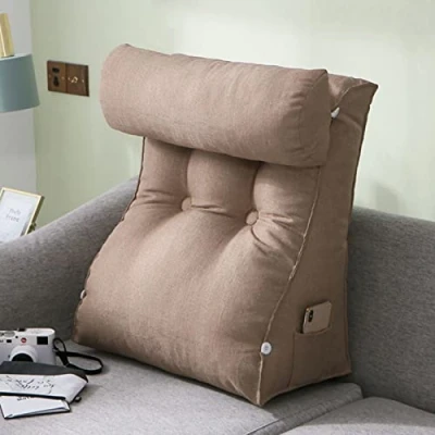 Imagen de CLEMMO Cojin Lumbar Cama Sofa,Almohada de Lectura,CojíN para Silla con Soporte Lumbar,Almohada Espalda ​para Sentarse en La Cama,para el Apoyo Lumbar,Relajarse y Leer