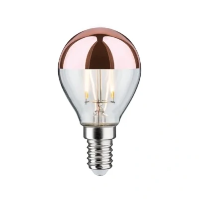 Imagen de Paulmann 28665 lámpara LED filamento gota 2,6 vatios bombilla cúpula espejo cobre 2700 K blanco cálido E14