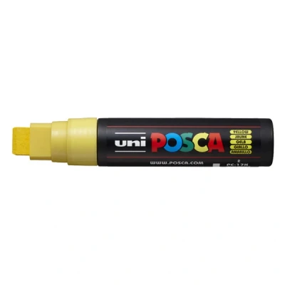 Imagen de Rotulador Uni Posca PC 17K Pintura Cristal Pluma Ancha Punta Plana 15mm Amarillo