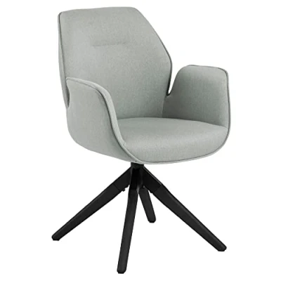 Imagen de AC Design Furniture Aurelia Silla de Comedor con reposabrazos, Madera, Gris Claro, H: 91 x B: 60,5 T: 58,5 cm
