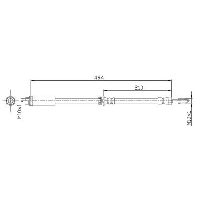 Imagen de METZGER 4112313 Latiguillos de Freno 494 M10 x 1 FORD: FIESTA 5