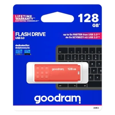 Imagen de GOODRAM UME3 1280O0R11 PENDRIVE USB 128GB 3.0 Naranja