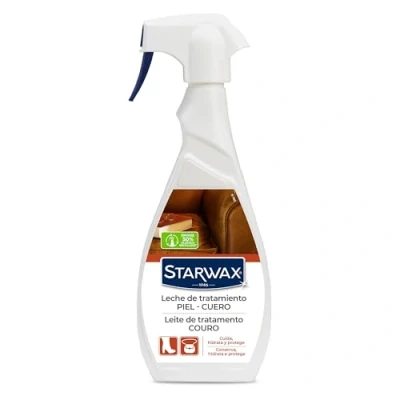 Imagen de STARWAX Leche para el Cuidado del Cuero Limpia, hidrata y preserva con lanolina Spray 500ml Sin aclarado Fabricado en Francia Práctico fácil de usar