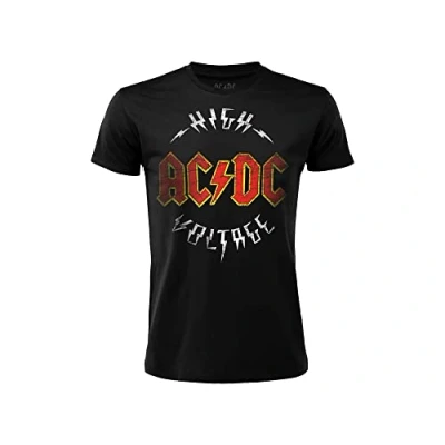 Imagen de Camiseta AC/DC High Voltage oficial AC DC impresión frontal Band Rock ACDC algodón Negro tallas de niño., , 7 8 Años