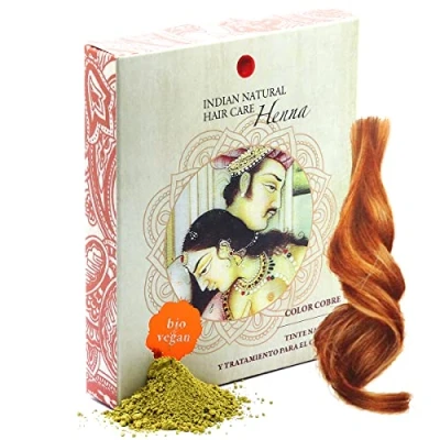 Imagen de Henna Color cobre Tinte natural y tratamiento para el cabello En polvo (200g)