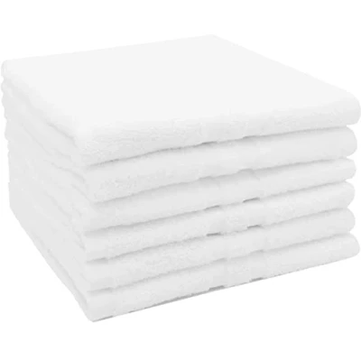 Imagen de ZOLLNER 6 Toallas de Mano para Lavabo, 50x70 cm, 450 g, algodón, Blancas