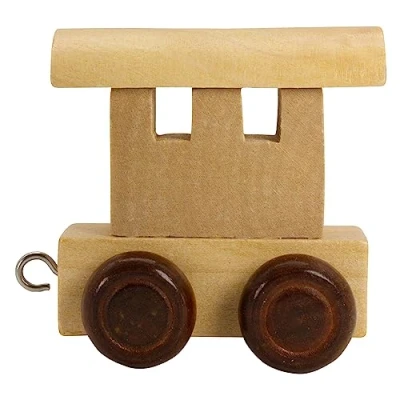 Imagen de GICO Tren de letras madera, tren, loco, vagón, A Z, altura aprox. 5,5 cm, nombre deseado (vagón)