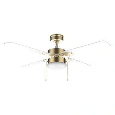 Imagen de Cecotec Ventilador de Techo con Luz EnergySilence Aero 450 GoldWhite 50 W y 42 luz, 3 Velocidades, 4 Aspas Reversibles Modo winter summer