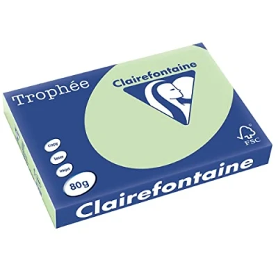 Imagen de Trophée 1891C Papel multifunción colores suaves A3, 80 g, color verde, 500h gr