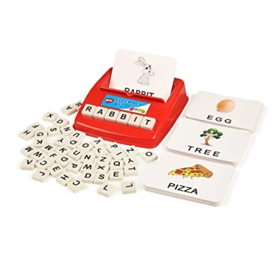 Imagen de BOHS Juego de Aprendizaje del Alfabeto Inglés para Niños Palabras en Mayúsculas 60 Tarjetas Flash Juguetes Educativos Idiomas Preescolares