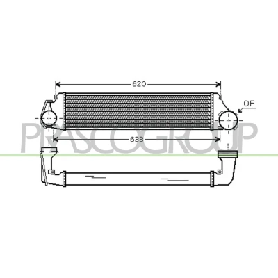 Imagen de PRASCO BM020N002 Intercooler Con acoplamientos rápidos BMW: 3 Compact, Berlina, Touring