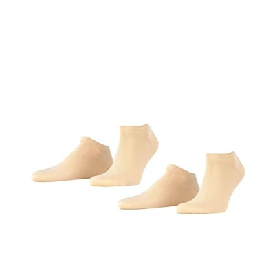 Imagen de ESPRIT Basic Uni 2 Pack M SN algodón corte unicolor pares, Calcetines cortos Hombre, Beis (Cream 4011), 43 46