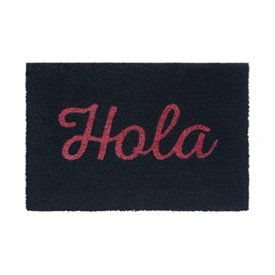 Imagen de Premier Housewares Hola Felpudo (40 x 60 2 cm), Color Negro y Rojo