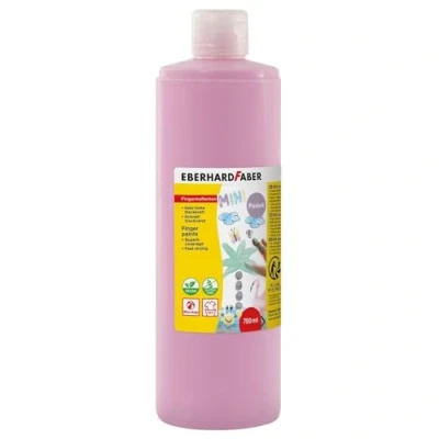 Imagen de Eberhard Faber 578920 Pintura para dedos EFA Colour, rosa pastel, 750 ml, de secado rápido y lavable