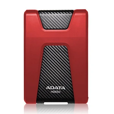 Imagen de ADATA AHD650 1TU3 CRD Disco duro externo de 1 TB USB3.0 alta velocidad, triple capa, robusto y resistente a impactos, color rojo