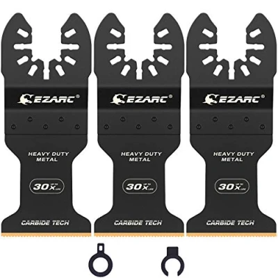 Imagen de EZARC Cuchillas Oscilantes Multiherramienta de Carburo para Ideal Metal, Clavos, Pernos y Tornillos, 3 Piezas