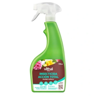 Imagen de VITHAL Insecticida Acción Total LU 750ml Sistémico Contra Todo Tipo De Plagas, Protege Durante Varias Semanas, Eficaz Ácaros, Pulgones Y Mosca Blanca