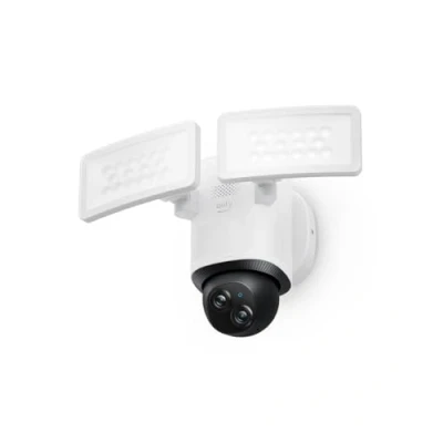 Imagen de eufy Security Floodlight Camera E340 con Cable, Giro de 360 e inclinación, grabación ininterrumpida, cámara Doble, Compatible HomeBase 3, Almacenamiento Local, sin cuota mensual