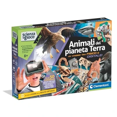Imagen de Clementoni Laboratorio Ciencia y Juego Animales del Planeta Tierra científico para niños de 8 años, Kit experimentos Ciencia, aplicación dedicada, Actividad con Realidad Aumentada,