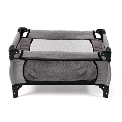 Imagen de Bayer Chic 2000 Cuna Lujo de Viaje 50 cm, Muebles para muñecas, Color Gris, Klein (653 19)