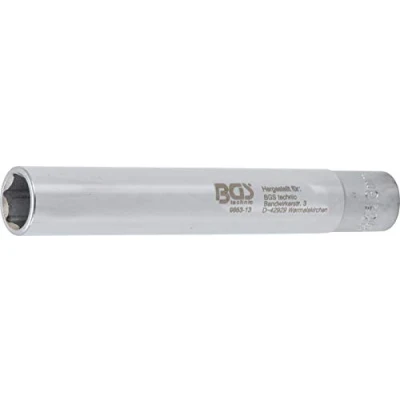 Imagen de BGS 9863 13 Llave de vaso hexagonal, extra largas propulsión cuadrado interior 10 mm (3/8“)