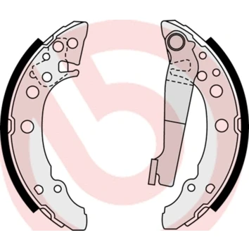 Imagen de BREMBO S 85 535 Zapatas de freno 180 31 con palanca mano SEAT: Arosa, AUDI: A2, VOLKSWAGEN: Lupo / 3L