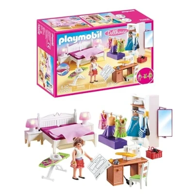 Imagen de PLAYMOBIL Dollhouse 70208 Dormitorio, con Efectos de Luz, A Partir 4 años