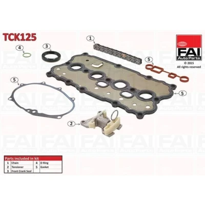 Imagen de FAI AutoParts TCK125 Juego de Cadena distribución con juntas, sin ruedas dentadas Símplex, pasadores VOLKSWAGEN: Golf 5, Touran I