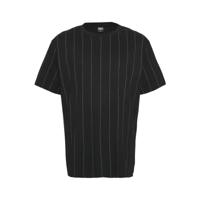 Imagen de Urban Classics Oversized Pinstripe TEE Camiseta estampada, Hombre, Talla: 3XL, Black